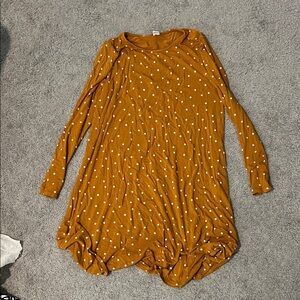 Old Navy Mustard Polka Dot Dress